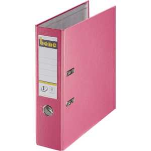 Ordner A4, No.1, 8cm, o. Kantenschutz, rosa, Folienkas, Griffloch,