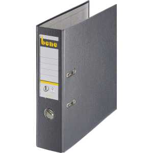 Ordner A4, No.1, 8cm, o. Kantenschutz, schiefer, Folienkas, Griffloch,