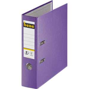 Ordner A4, No.1, 8cm, o. Kantenschutz, violett, Folienkas, Griffloch,