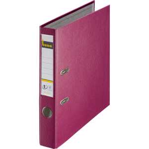 Ordner A4, No.1, 5,2cm,o.Kantenschutz, brombeer, Folienkas, Griffloch,