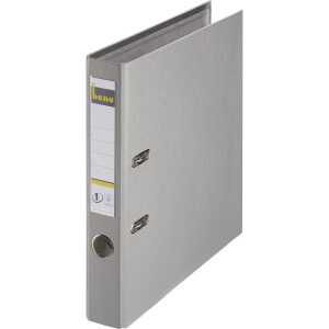 Ordner A4, No.1, 5,2cm,o.Kantenschutz, grau, Folienkas, Griffloch,
