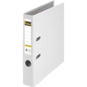 Ordner A4, No.1, 5,2cm,o.Kantenschutz, weiß, Folienkas, Griffloch,