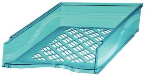 Briefkorb A4-C4, blau transparent, Außenmaß: B255 x T65 x H370,