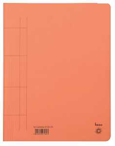 Schnellhefter, A4, 250g/m2, orange kaufm. Heftung, für ca. 250 Blatt