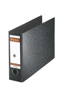 Hartpappe-Ordner No.1, A4 quer, schwarz, ohne Kantenschutz, für ca.