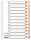 Register A4, Kunststoff, 1-12, grau, Universallochung, 120 my, PP
