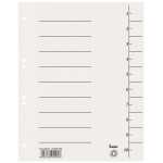 Trennblätter, A4, weiß, Recycling-Karton 250g/m2