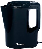 Wasserkocher kabellos, 1l, 500W, schwarz, Kochstopp...