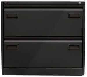 Hängeregistratuschrank schwarz Light, 2Bahn/2Schubl.