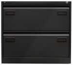 Hängeregistratuschrank schwarz Light, 2Bahn/2Schubl.