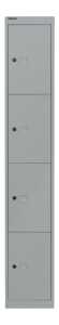 Garderoben- Schließfachsystem, silber, 4 Fächer H:1802mm/B:305mm/T:305