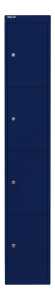 Garderoben- Schließfachsystem, blau, 4 Fächer H:1802mm/B:305mm/T:305