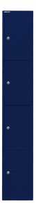 Garderoben- Schließfachsystem, blau, 4 Fächer H:1802mm/B:305mm/T:457