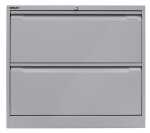 Hängeregistraturschrank, doppelbahnig, silber, 2...