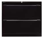 Hängeregistraturschrank, doppelbahnig, schwarz, 2...