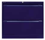 Hängeregistraturschrank, doppelbahnig, blau, 2...