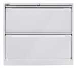 Hängeregistraturschrank, doppelbahnig, grau, 2...