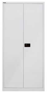 Flügeltürenschrank mit Garderobe, lichtgrau