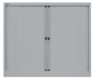 Rollladenschrank, 2 Fachböden, 2,5 Ordnerhöhen, silber 5020073755725