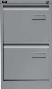 Hängeregistraturschrank, 2 Schubladen silber H:711mm/B:413mm/T:622mm