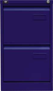 Hängeregistraturschrank, 2 Schubladen blau H:711mm/B:413mm/T:622mm