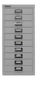 Schubladenschrank MultiDrawer lichtgrau H590xB279xT380mm 10 Schubl