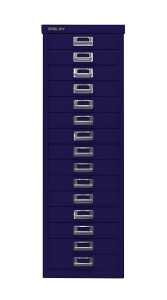 Schubladenschrank MultiDrawer oxfordblau H860xB279xT380mm 15 Schubl