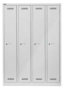 Garderobenschrank MonoBloc aus Stahl, in lichtgrau H1700xB1183xT500mm