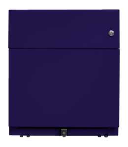 Rollcontainer Note blau H495 x B420 x T565mm 1 Schublade, 1 Hängereg