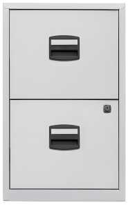 Hängeregistraturschrank 2 Schübe l.grau BISLEY PFA2645