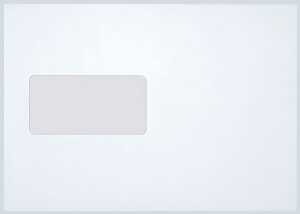 Versandtasche, C5, mit Fenster Selbstklebend, weiß, 90g