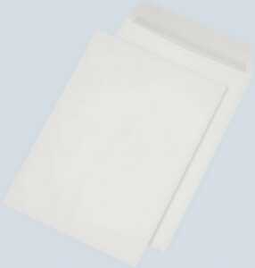 Versandtasche, C4, Papprückwand, ohne Fenster, Haftklebung, weiß, 120g