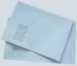 Faltentasche, C4, mit Fenster, Haftklebung, weiß,...