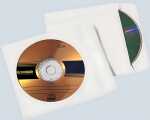 CD Hülle, Selbstklebend, weiß, 124 x 124mm mit...