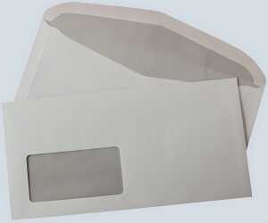 Büroring Kuvertierumschl.C6/5, 80g 114 x 229mm, Nassklebend, weiß mit