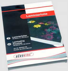 Büroring Laminierfolie, A4, 100mic