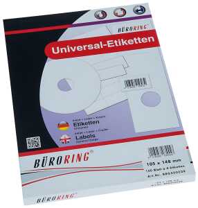 Büroring Etiketten, A4, 105 x 148mm, 400 Etiketten