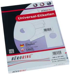 Büroring Etiketten, A4, 105 x 57mm, 1000 Etiketten