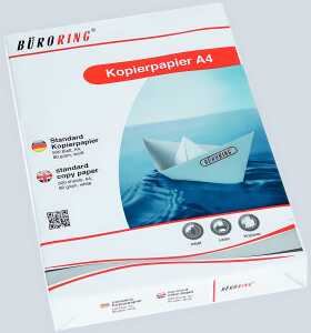Büroring Kopierpapier, A4, weiß holzfrei, 80g/qm, für Inkjet, Laser,