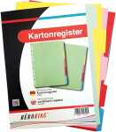 Büroring Karton Register A4 5-tlg. 5-farbig 175g/qm