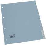 Büroring Register, 1-5, A4, PP-Folie, grau, 125 my