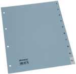 Büroring Register, 1-10, A4, PP-Folie, grau, 125 my