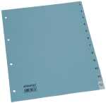 Büroring Register, 1-12, A4, PP-Folie, grau, 125 my