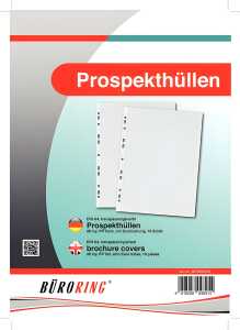 Büroring Prospekthülle A4 PP-Folie 80my genarbt 10er