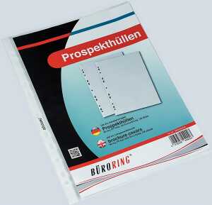 Büroring Prospekthülle, A4, PP-Folie, 80my, glatt,