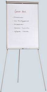 Büroring Flipchart Standard grau, Schreibtafelfläche 105x68cm