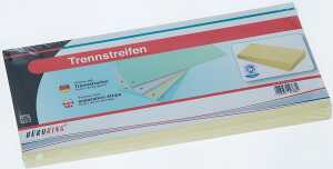 Büroring Trennstreifen gelb 10,5x24cm, 190g/qm Karton, gelocht