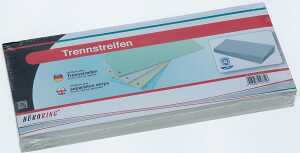 Büroring Trennstreifen grau 10,5x24cm, 190g/qm Karton, gelocht