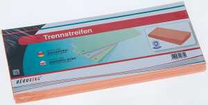 Büroring Trennstreifen orange 10,5x24cm, 190g/qm Karton, gelocht