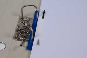 Heftstreifen kurz Kunstst. blau mit Kunststoffdeckleiste